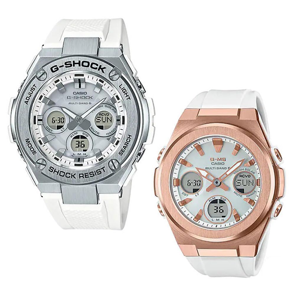 

[Casio] CASIO Pair Watch G-SHOCK G-Shock BABY-G Baby G Ana-Digi Radio Solar Genuine Pair Case Set of 2 GST-W310-7AJF MSG-W600G-7AJF Watch