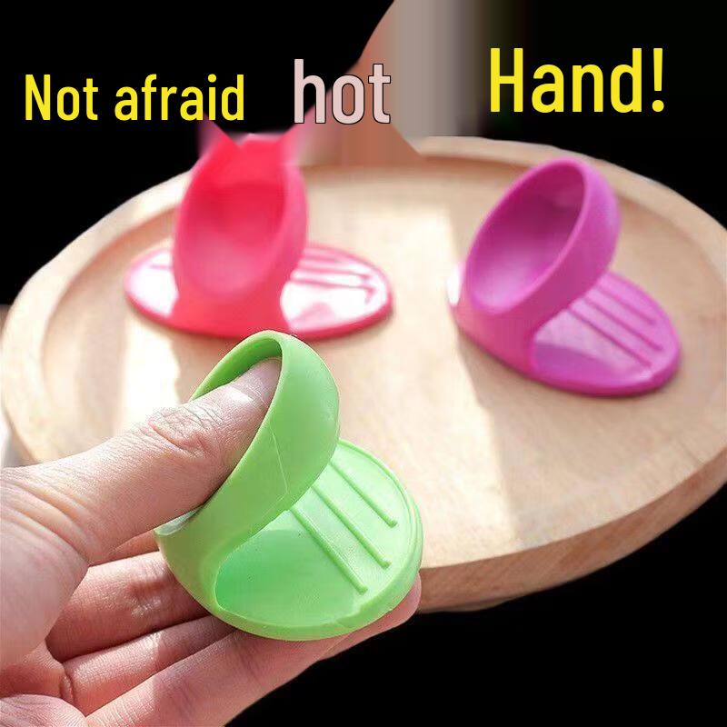 ZISIZ Silicone Heat Resistant Kitchen Finger Mitt