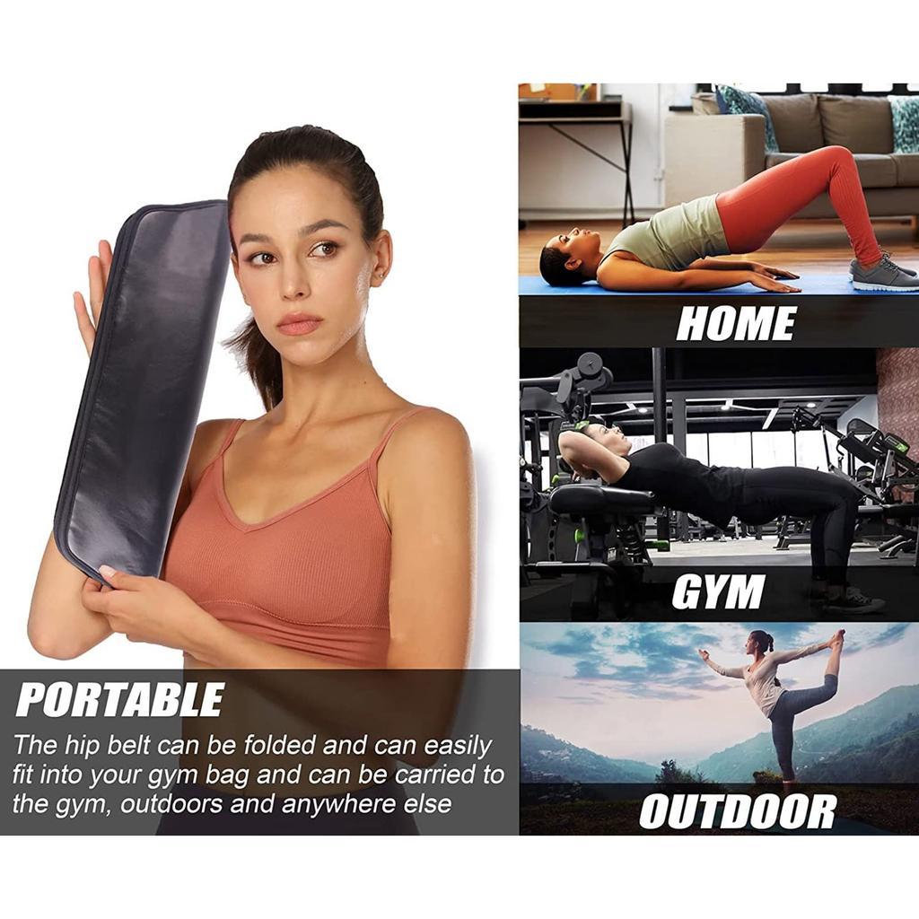 Hip Thrust Belt Dumbbell Weight-bearing Fitness Exercise Hip Training Belt Hip Belt Cushion