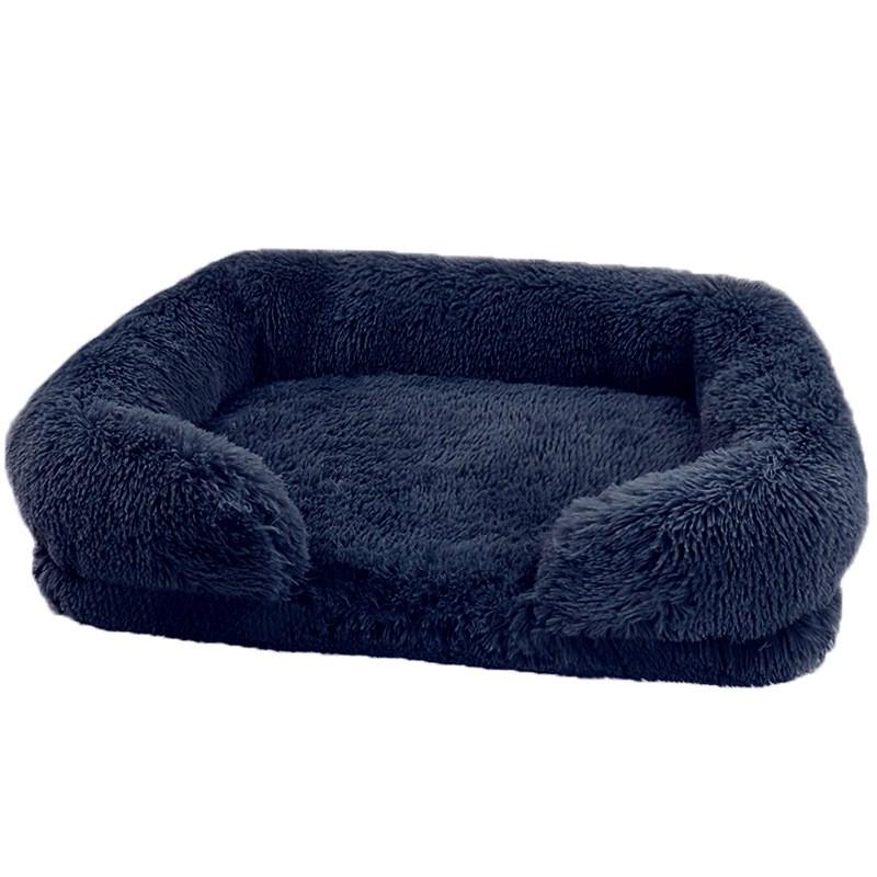 Plush Pet Bed Large Dogs Square Warm Winter Dog Sofa Indoor Comfortable Sleeping Mat