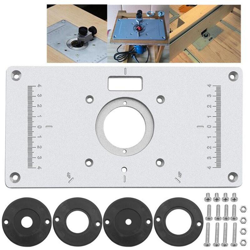 Multifunctional Trimming Machine with Rings Plate Woodworking Trimming Machine Flip Panel Workbench Engraving Machine Tools