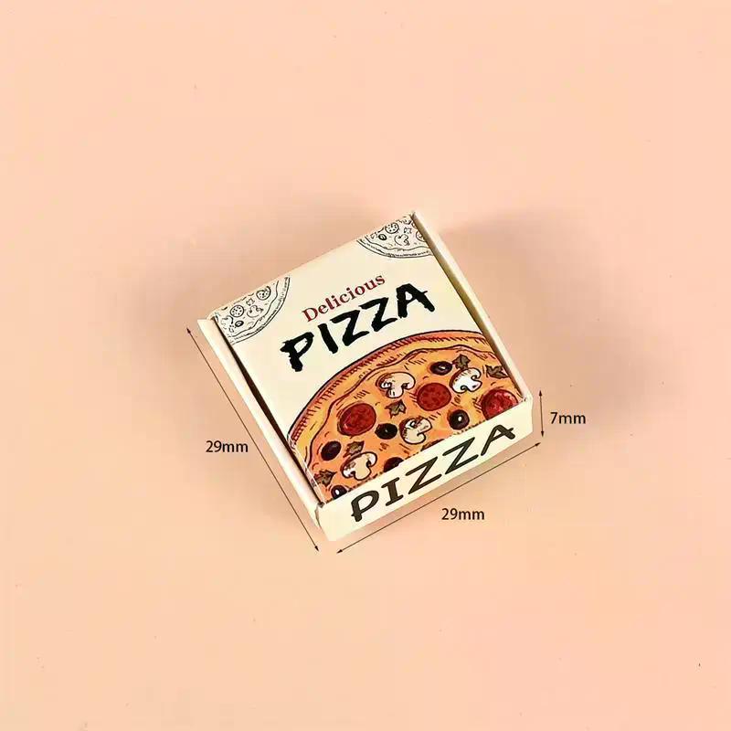 5/10 Pcs 1:12 Dollhouse Miniatures Pizza Box Model Doll House Accessories Decor Simulation Mini Food Toys Pretend Play Toys Diy