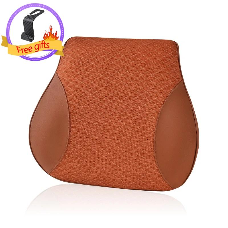 Pernă de susținere lombară pentru mașină, pernă cu spumă cu memorie, suport pentru cap și gât, pernă pentru scaun auto, pernă lombară pentru spate, accesorii interioare