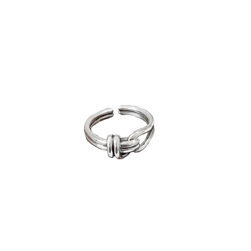 Double Layer Knot Hollow Adjustable Women's Ring - Popular INS Style Index Finger Accessory