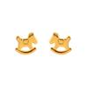 Customized Glossy Geometric Rocking Horse Earrings for Women - Elegant Retro Accessories