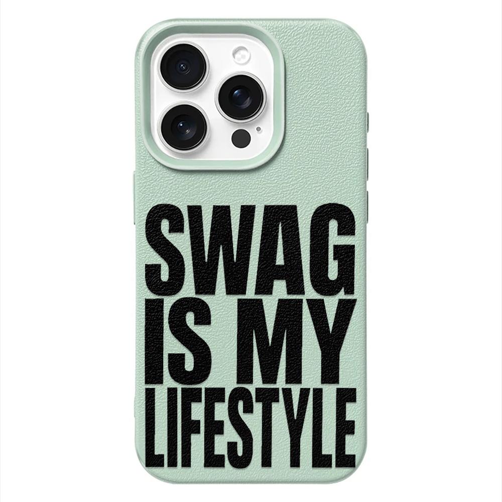 Swag Lifstyle Case For IPhone 17 16 15 14 13 12 11 Pro Max Silicone Leather Cover Iphone 13 15 16 17 Air Pro Max TPU Cover
