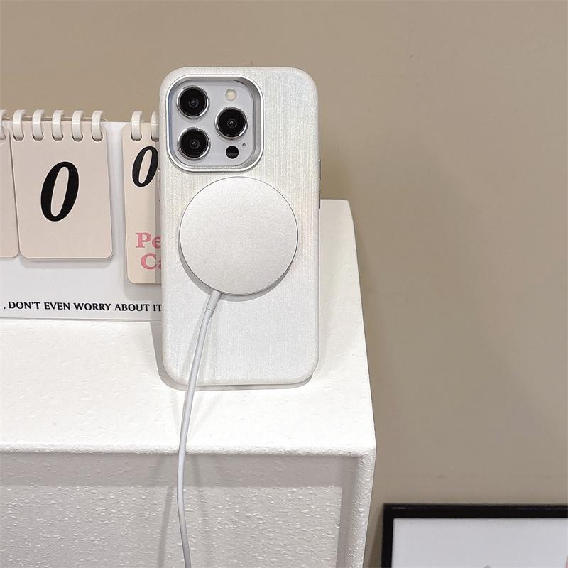 For iPhone13 14 15 16 Pro Max For Magsafe Rainbow Phone Case Magnetic Wireless Charging Alloy Lens Shockproof Protective Cover