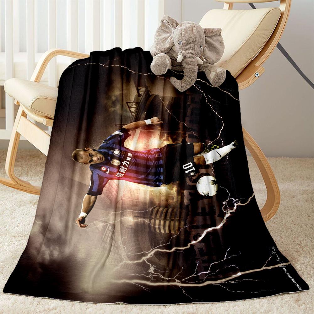 Powerful Soccer Kick Blanket Warmthful Decor Suitable for Couch Picnics Bedding Four Seasons Universal Playful Design
