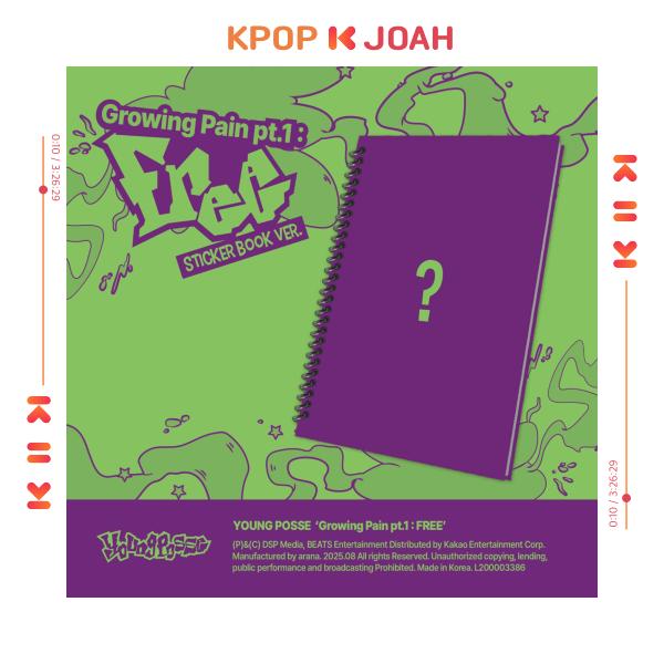 (Sticker Book Ver.) YOUNG POSSE [Growing Pain Pt.1 FREE] EP Album