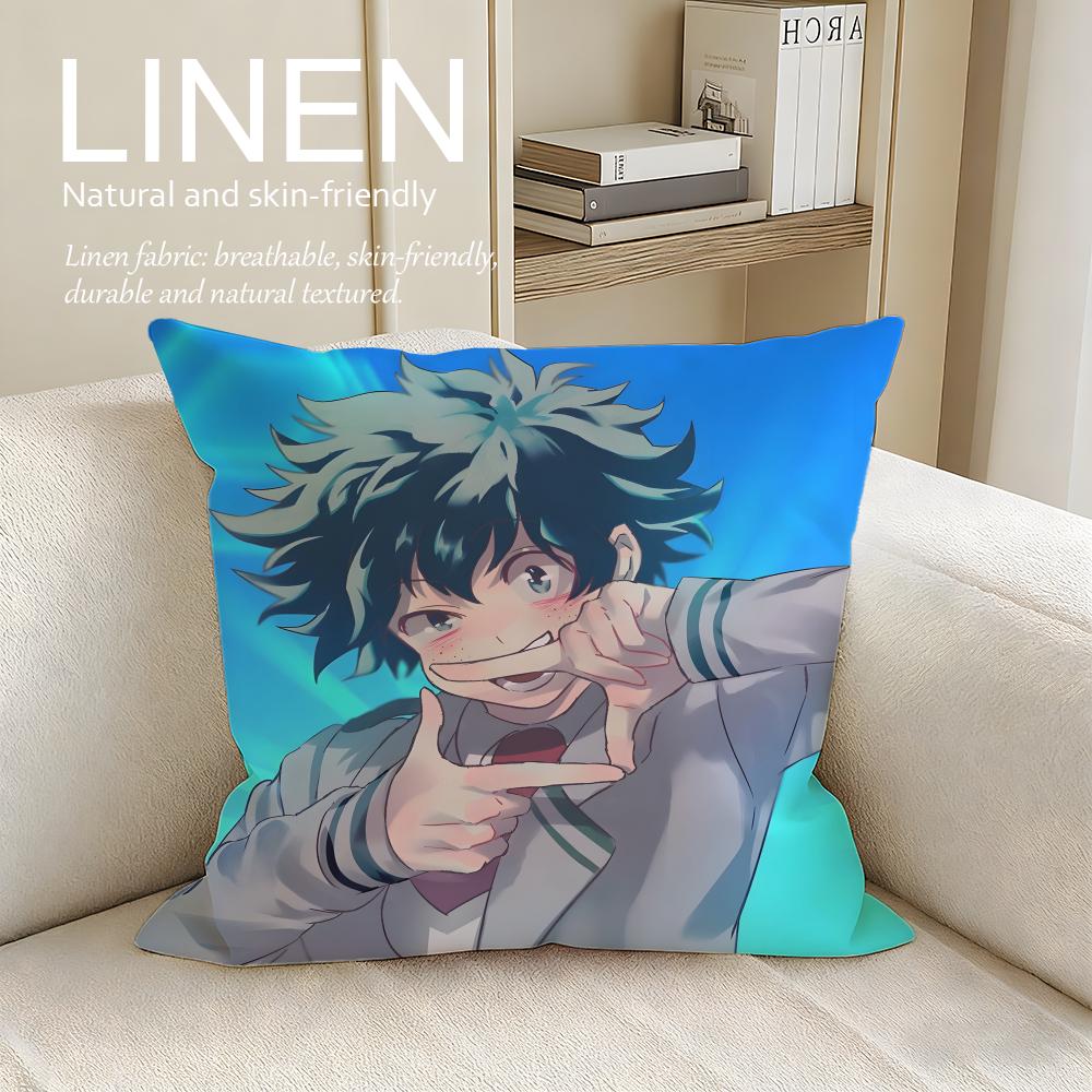 Action My Hero Academia Cushion Cover Pillowcase Set Pcs X X Breathable Washable Sofa Cushion Cover