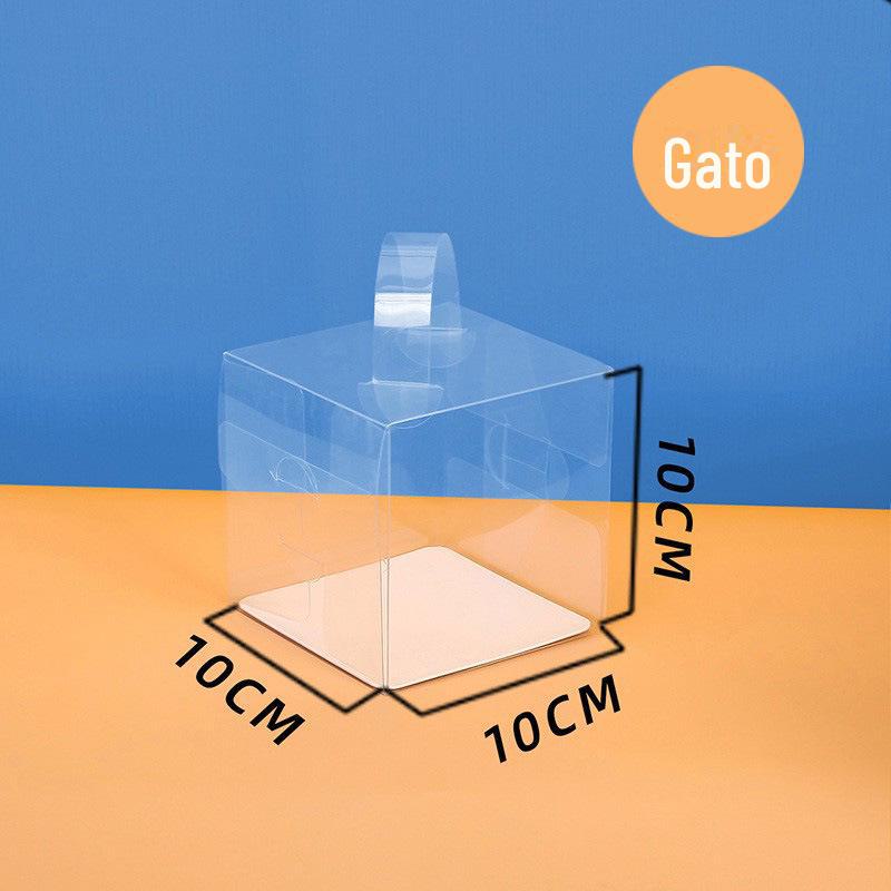 Transparentes weißes Kartontablett mit PET-Kunststoff für Kuchen, Kekse, Süßigkeiten, Backwaren und knusprige Schokoladen-Schneeflocken.