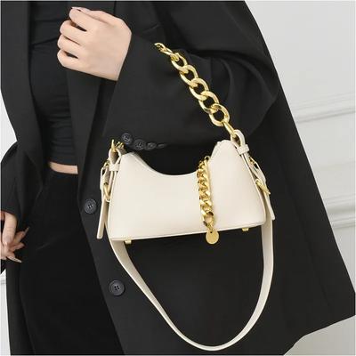 Bolsa de ombro feminina retrô francesa portátil, mini bolsa de ombro com estampa de pedra clássica de alta qualidade, nova