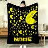 Custom Name,Pac Printed Flannel Blanket, Soft Throw for Bedroom Sofa, Washable, Christmas Present, Great Gift.