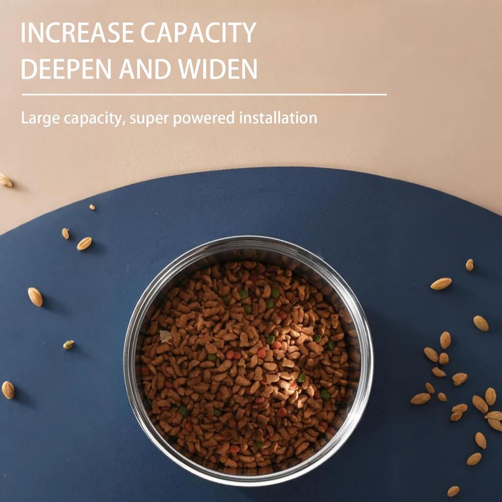 Double-layer Stainless Steel Dog Bowl, Non-, -tipping, Large Capacity Pet Bowl, Feeding Bowl For Cats, Water Bowl, Food Bowl For Dogs.