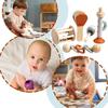 Wooden Musical Instruments for Toddlers, Montessori Musical Toy, Percussion Set with Maracas, Trumpet, Castanets, Birthday Gift