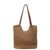 Casual Large-capacity Shoulder Cotton Thread Woven Bag Women's New Reticulated Tote Bag Seaside Vacation Beach Bag