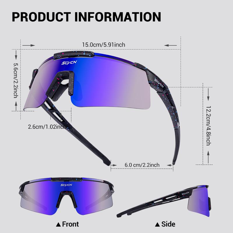 SCVCN UV400 Cycling Glasses Men Women MTB Road Bike Sunglasses Outdoor Hiking Drive Running Sunglasses Fashion Sports Glasses 7