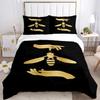 Magic Astrology Esoteric Gold Print Three Piece Set Fashion Bedding Article Children Or Adults For Beds Quilt Covers Pillowcases