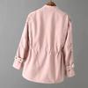 Women's Spring Outerwear Long Coat Loose Fit Versatile Slimming Top Medium Length Fashionable Casual Wear