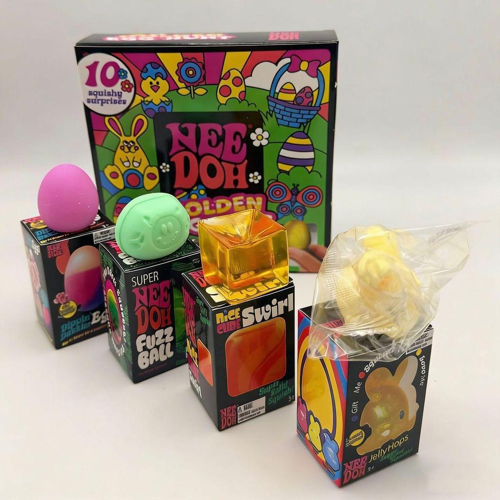NeeDoh Stress Relief 5-Piece Squeeze Toy Set for Kids