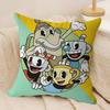 CUTE Cartoon C-Cuphead Pillow Case Removable Washable Cushion Cover – All-Season Soft Linen