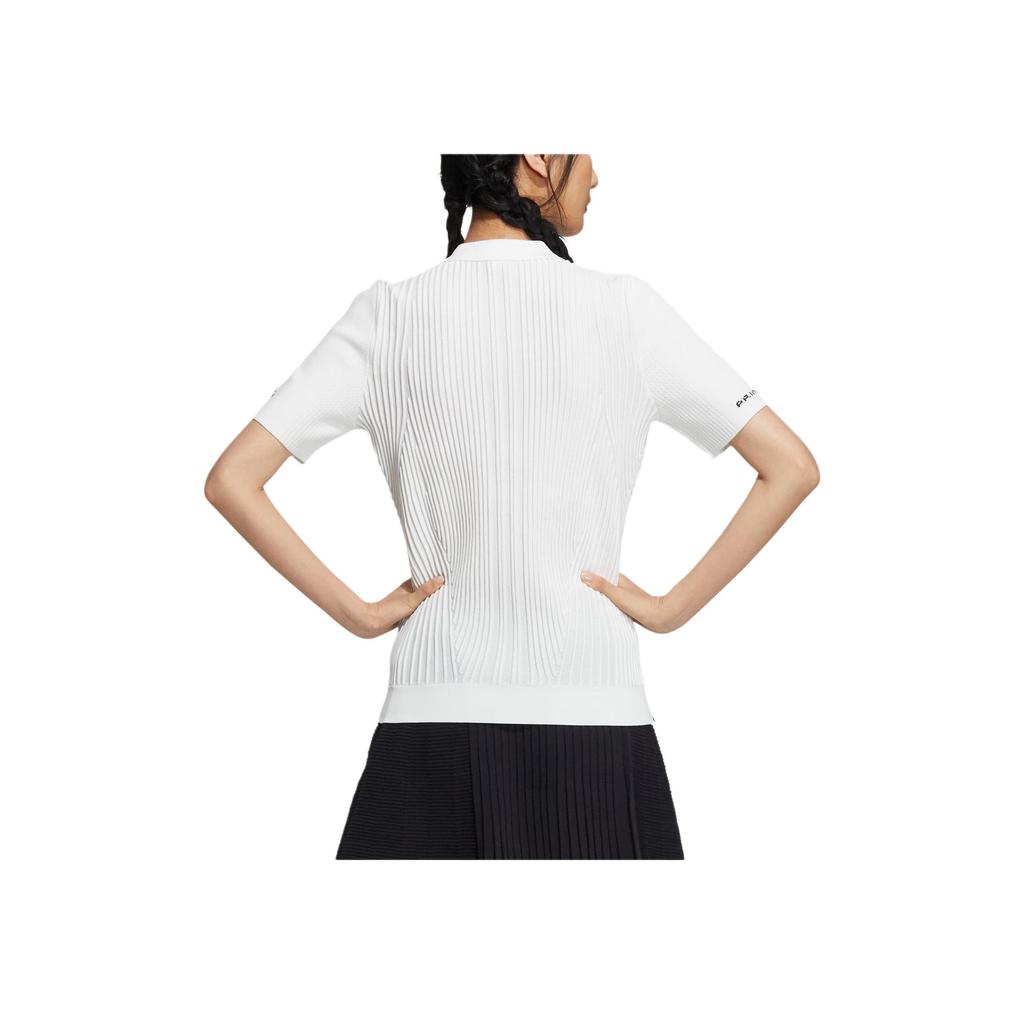 Adidas Statement Primeknit Golf Comfort Sports Polo Shirt Women Tops White HB3568