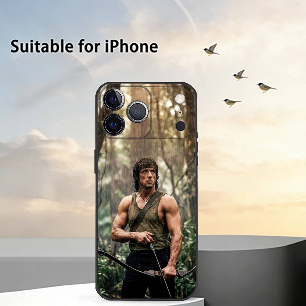 First Blood John R-Rambo Phone Case For iPhone 17, 16,15,14,13,12,11 Plus,Pro Max, Others Soft Black Cover