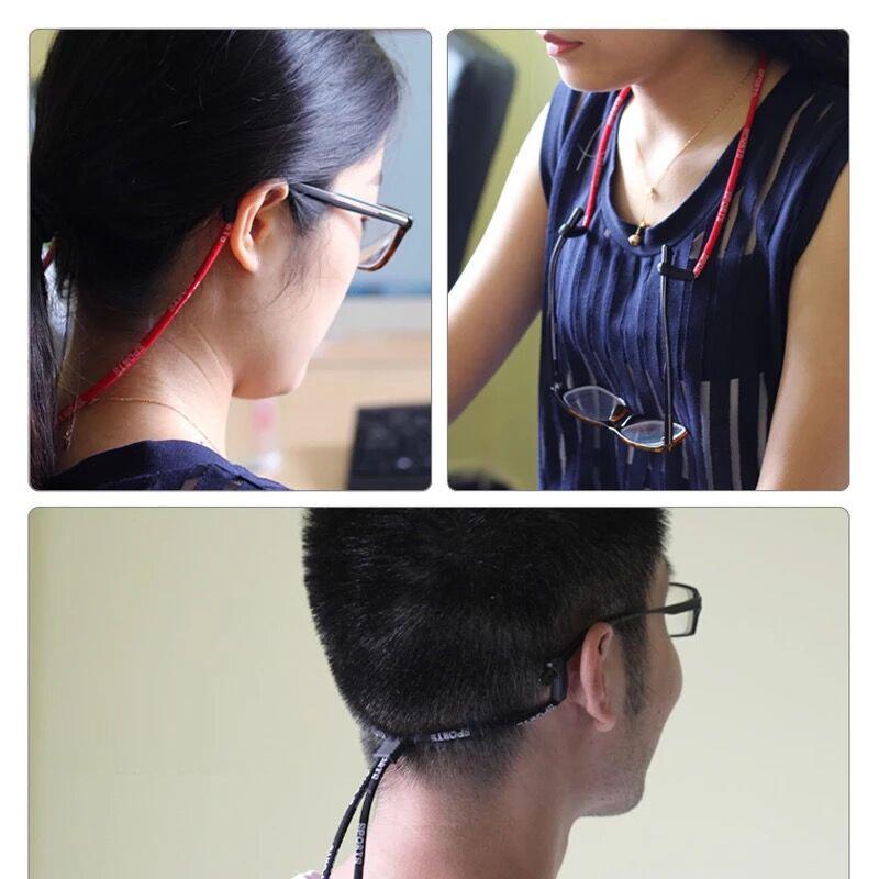 4 Stück rutschfeste Brillenkordel für Herren und Damen, Unisex, Retro, elastisches Brillenzubehör, Outdoor-Sportbrillenkordel, Brillenkette