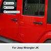 Door Grab Handle Erts Cover Decoration Trim for 4-Door Jeep Wrangler JK 07-17