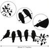 Black Bird Wall Art Metal Sculpture Hanging Ornament on Branch with Mounting Screws for Home Decor Living Room Bedroom Housewarming Gift Modern