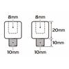 Tanax Bike Mirror Napoleon Thread Diameter Conversion Adapter Plated [Positive 8mm Positive 10mm] CM-2
