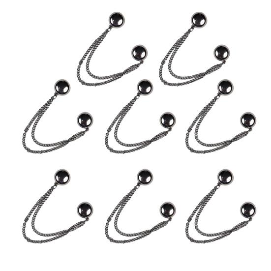 4/8/12 Stück Magnetische Kleidungsbefestigungsclips Hosenbein-Knopf Verstellbare Hosenbein-Clips Nadel Schnelle Hemdverschlüsse