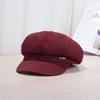 Octagonal beret big head circumference spring and autumn retro newsboy hat large size face small painter hat suitable for big face round face