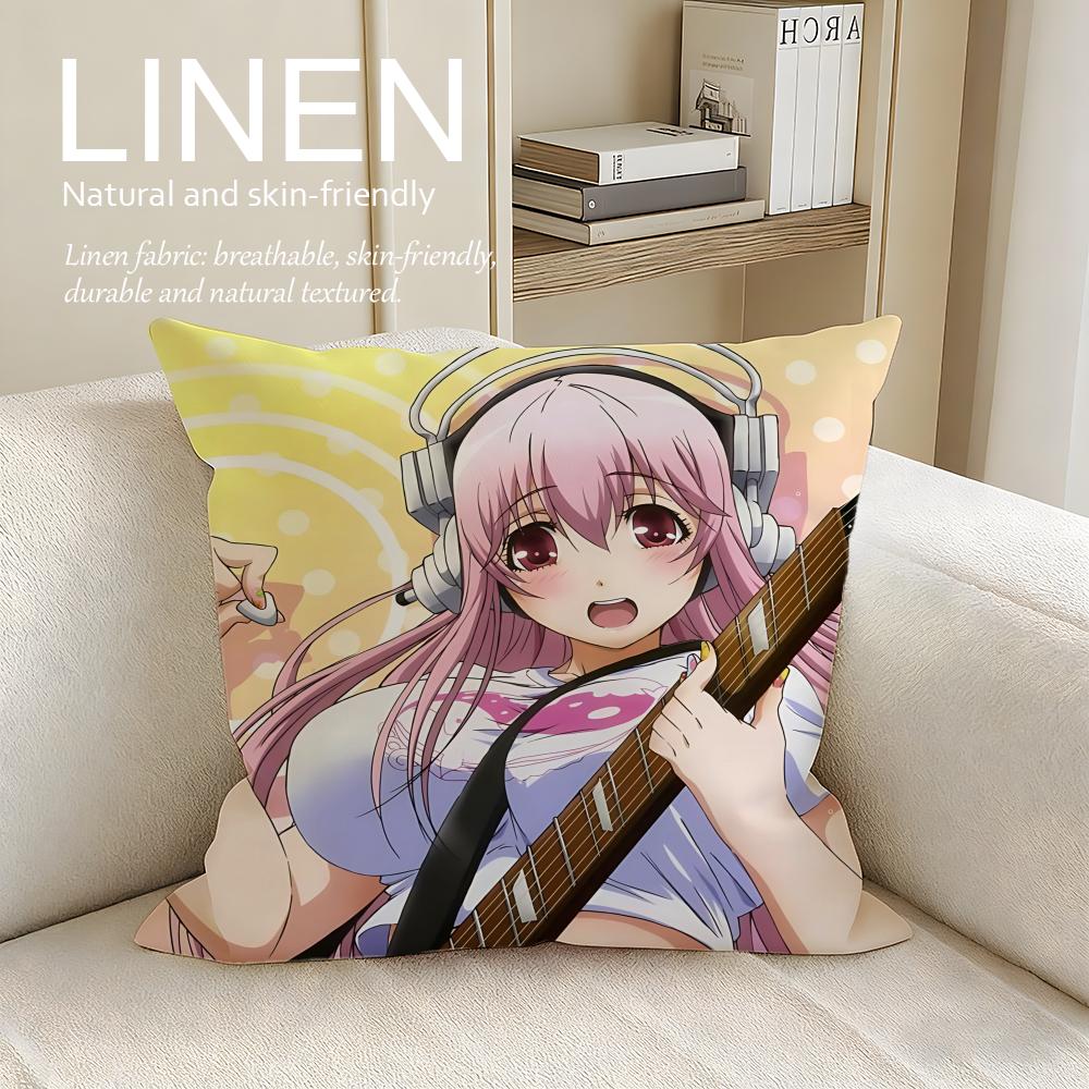 Anime Super Sonico Kissenbezug Kissenbezüge Set Stk x x Atmungsaktiv Waschbar Sofakissenbezug