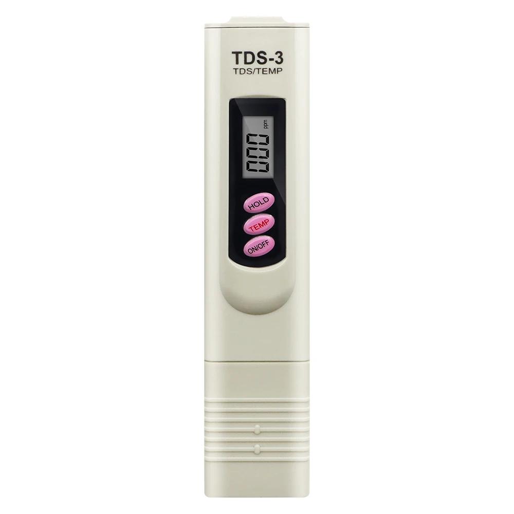 Digital Water Quality Purity Filter TDS Meter LCD Display TDS Tester 0-9999 PPM Temp Pen Design For Hydroponics Aquariums 10%Off