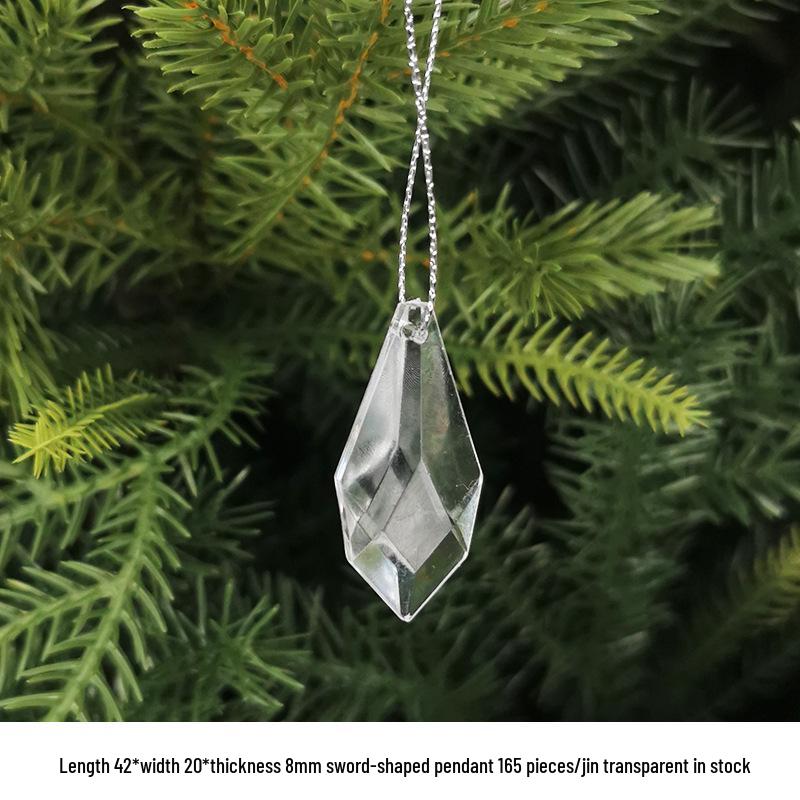 DIY Acrylic Beaded Jewelry Accessories: Transparent Cone Pendant for Door, Window, or Bead Curtains