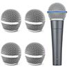 Cionyce SM58 Ersatzmikrofonköpfe, Standardgröße Gittermikrofon mit Schaumstoff, 4er-Pack