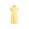 Ralph Lauren Vestito Giallo da Donna con Collo a Polo Ricamato e Maniche Corte 211799490-010