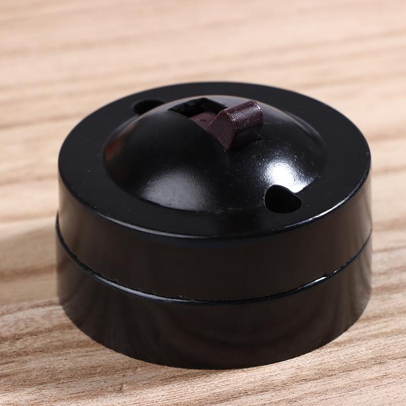 Toggle Switch Single-Control Lamp Switch Round Surface Mounted Wall Light Switch Old-Fashioned 6A Button Switch For Home Decor