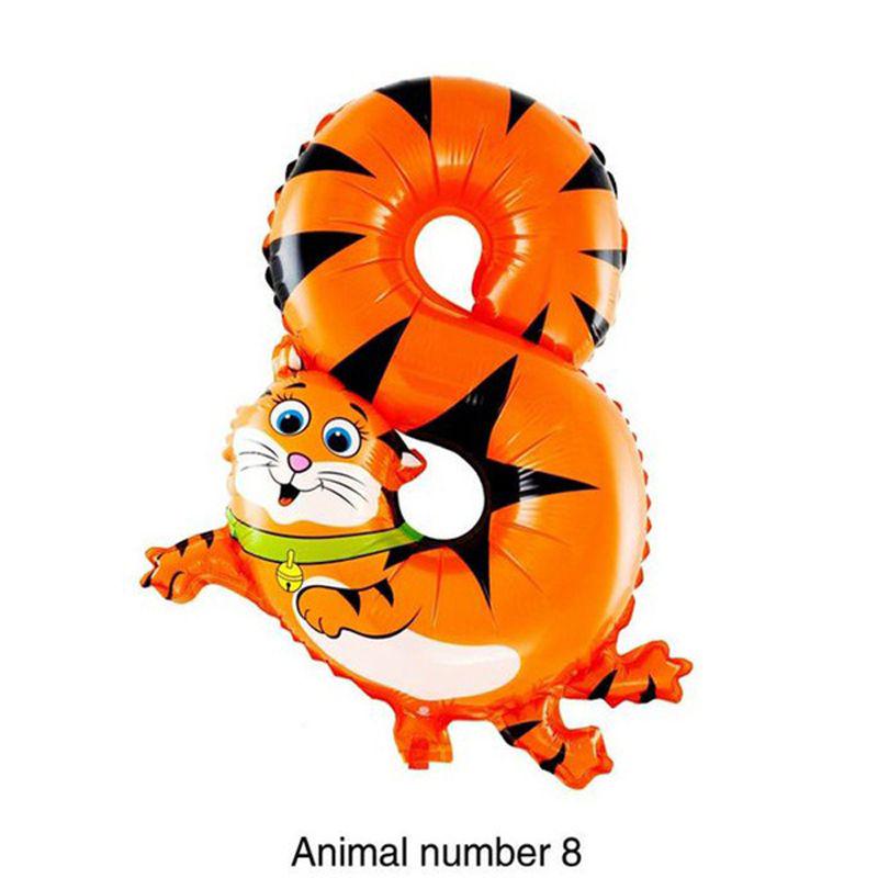 Premium Self Inflating 16 Inch Foil Number Balloon Happy Birthday Large Animal Design