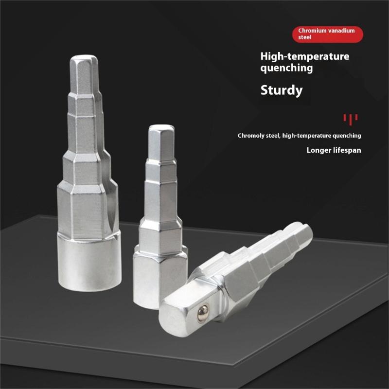 Square Radiators Step Wrench, 1/2 3/8 Drive Universal Step Wrench, Used For Pipe And Radiators Shaped Key