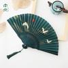Antique Fan Children Portable Portable Compact Folding Fan Chinese Style Classical Dance Folding Fan Han Dynasty Performance Bamboo Fan