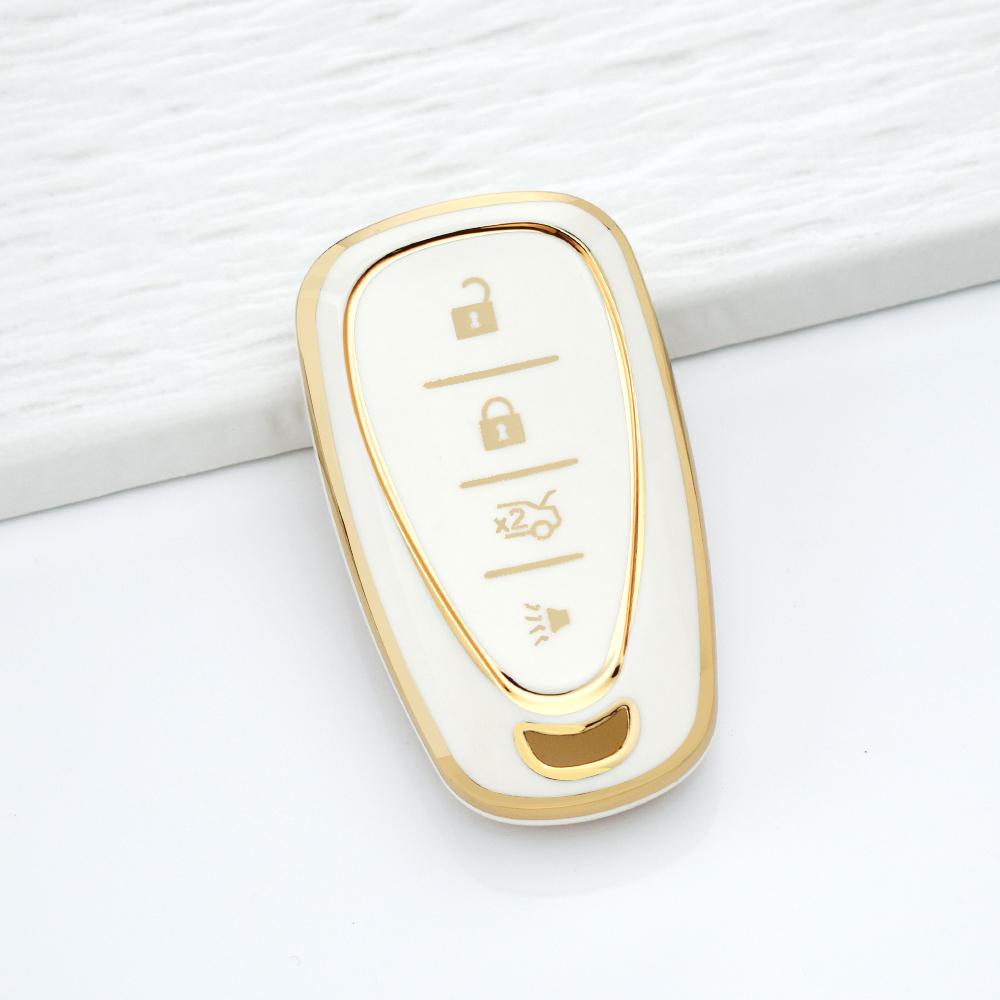 4 Buttons Car Key Fob Cover For Chevrolet Chevy Camaro Cruze Malibu Equinox Onix Spark Sonic Volt Key Case Chain Tpu Case Bag