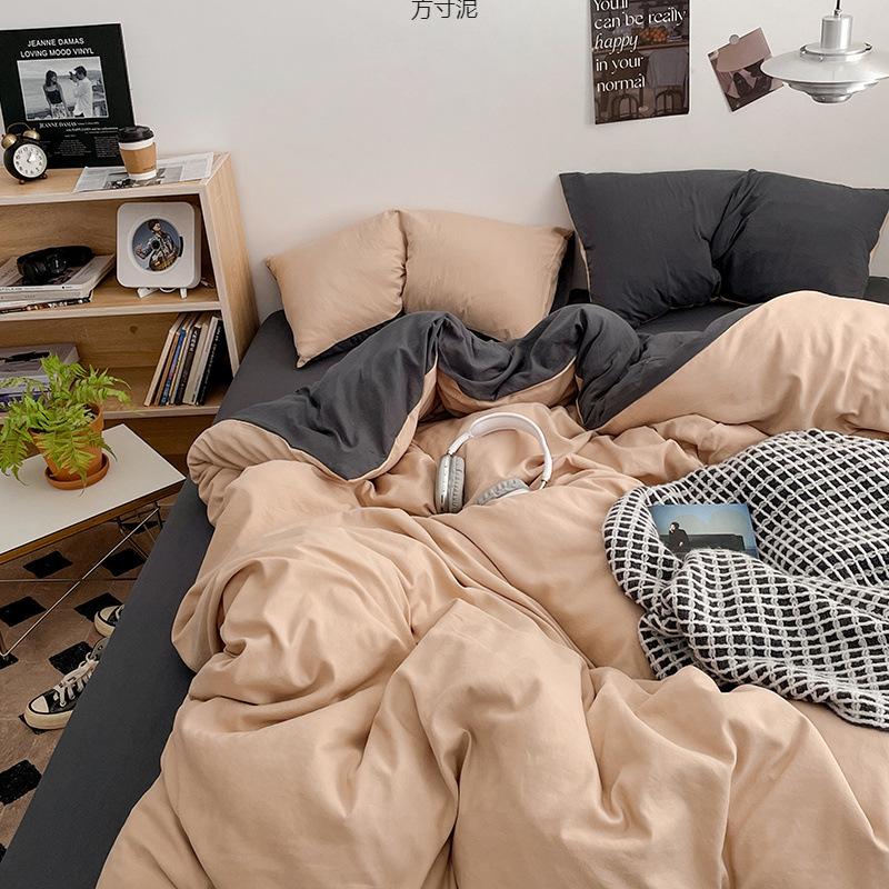 Class A Maternal And Infant Grade Colorable Bed Four-Piece Quilt Cover Student Bed Sheet House 3Pcs Set Factory