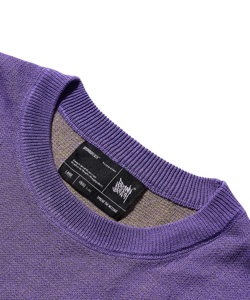 BROWNBREATH Spread Knit Vest - Purple