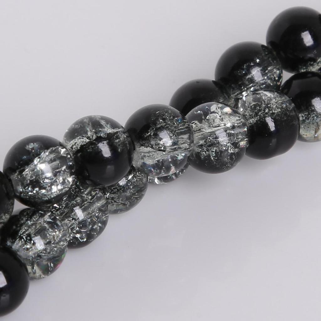 4/6/8/10mm High Quality Crackle Design Glass Beads Colorful Smooth Round Beads For Jewelry Making DIY Bracelet Necklace Earring
