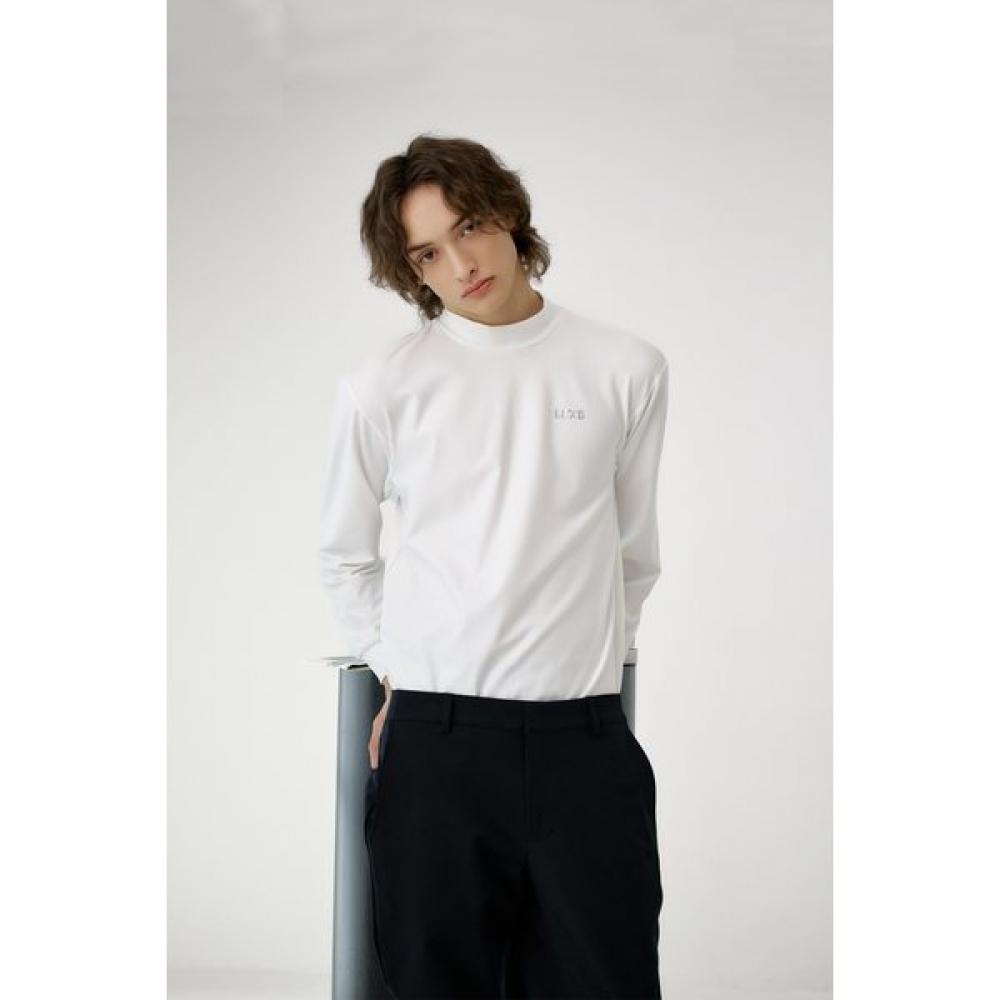 Goxo Men S Long Sleeve Mock Neck White L(100)