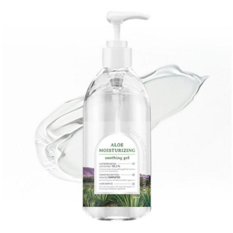 DEOPROCE Aloe Moisturizing Soothing Gel 390ml – Hydrating Face & Body Gel for Dry, Sensitive & Sun-Exposed Skin