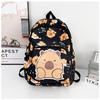 Schoolbag backpack new 1011 cartoon cute printing large capacity high value college style casual simple spine protection schoolbag