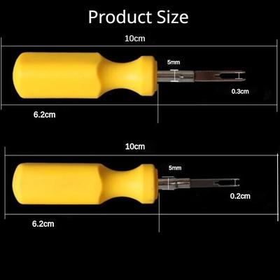 2 piezas/Set Herramienta de Extracción de Terminales de Enchufe de Coche Extractor de Pines Clave Extractor 2 mm 3 mm Conector de Cable Eléctrico Con Asa Reparación Automotriz